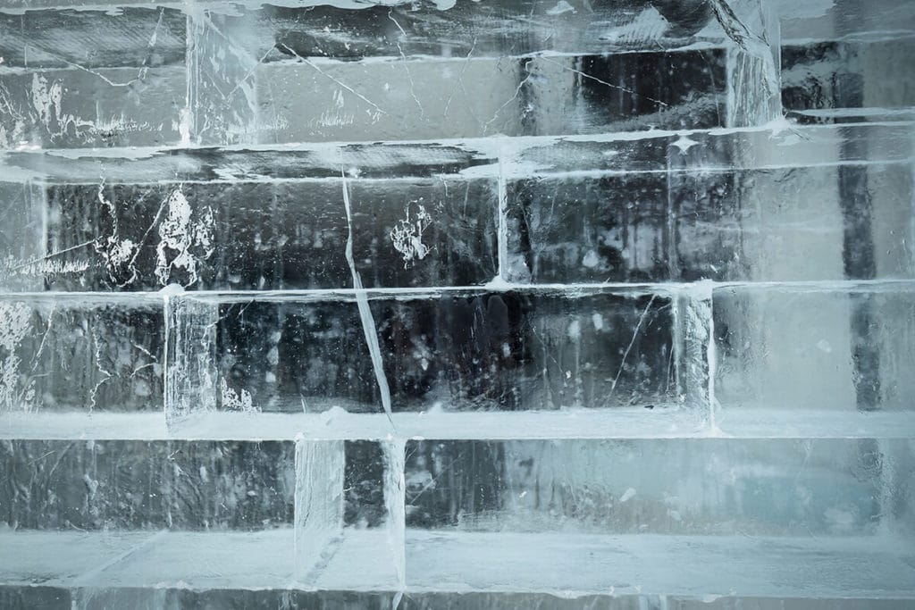 A wall of ice cubes, read Rapid Readymix's blog on how to pour concrete in freezing temperatures