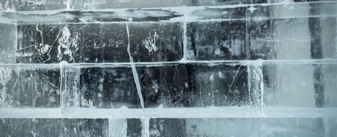 A wall of ice cubes, read Rapid Readymix's blog on how to pour concrete in freezing temperatures