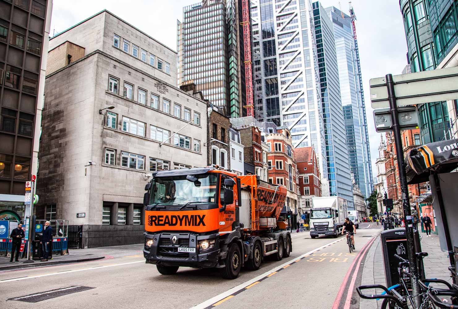 Delivering concrete into Central London